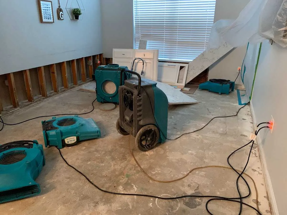 Dehumidifier in flood-cut room for Water Extraction & Removal in North Middleton